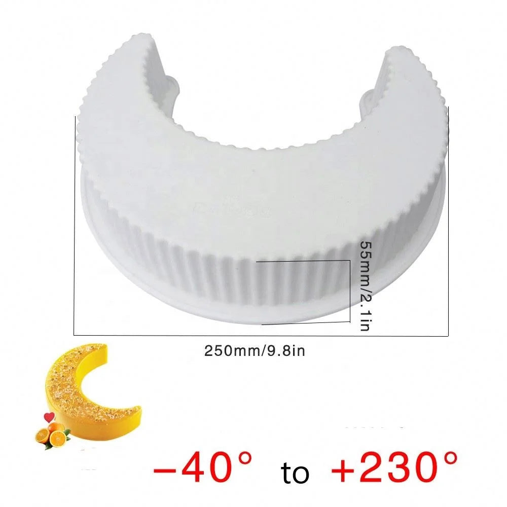 2025  Moon Mousse Silicone Mold DIY Baking French Chiffon Fondant Silicone Cake Dessert Mold