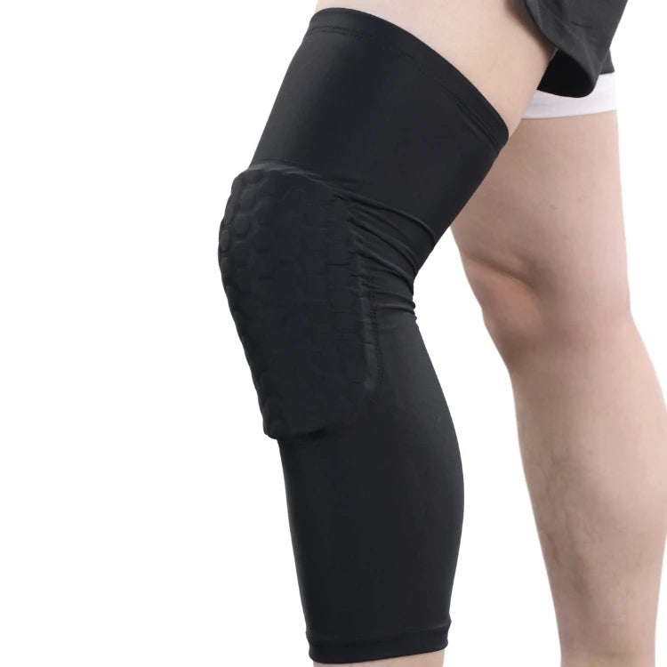 High Elasticity Long Knee Sleeve with Honeycomb Knee Pads Soft Compression Crawling Knee Sleeve