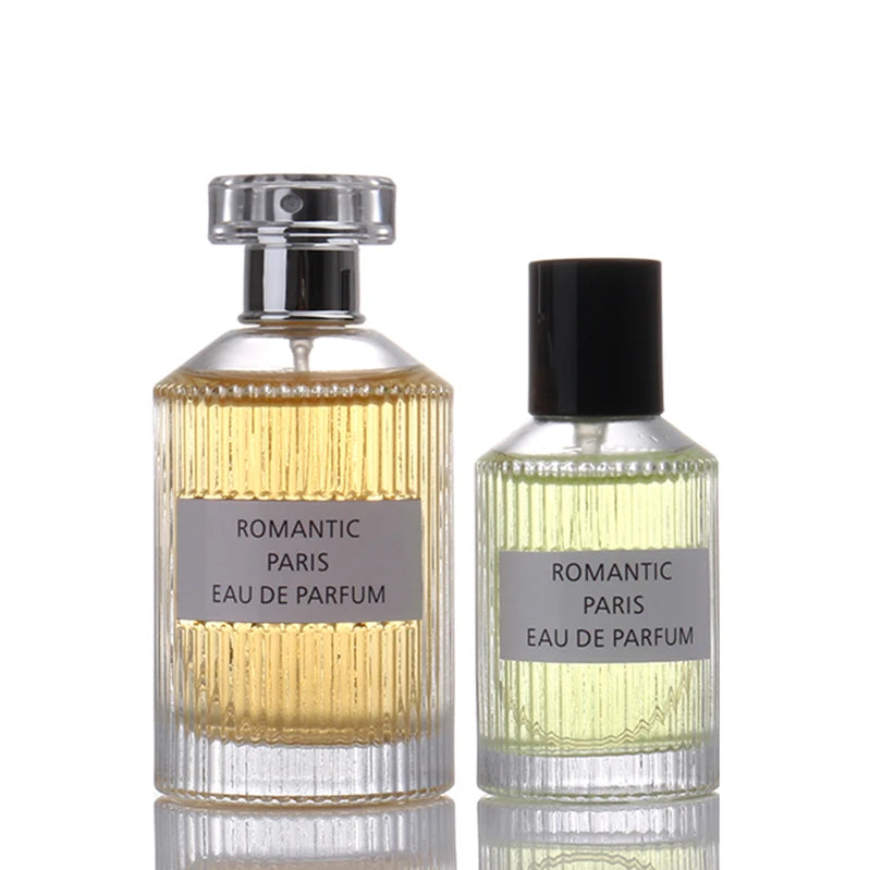 Luxury Empty Glass 50ml Perfume Bottle Packaging with Crimp Spray Cap