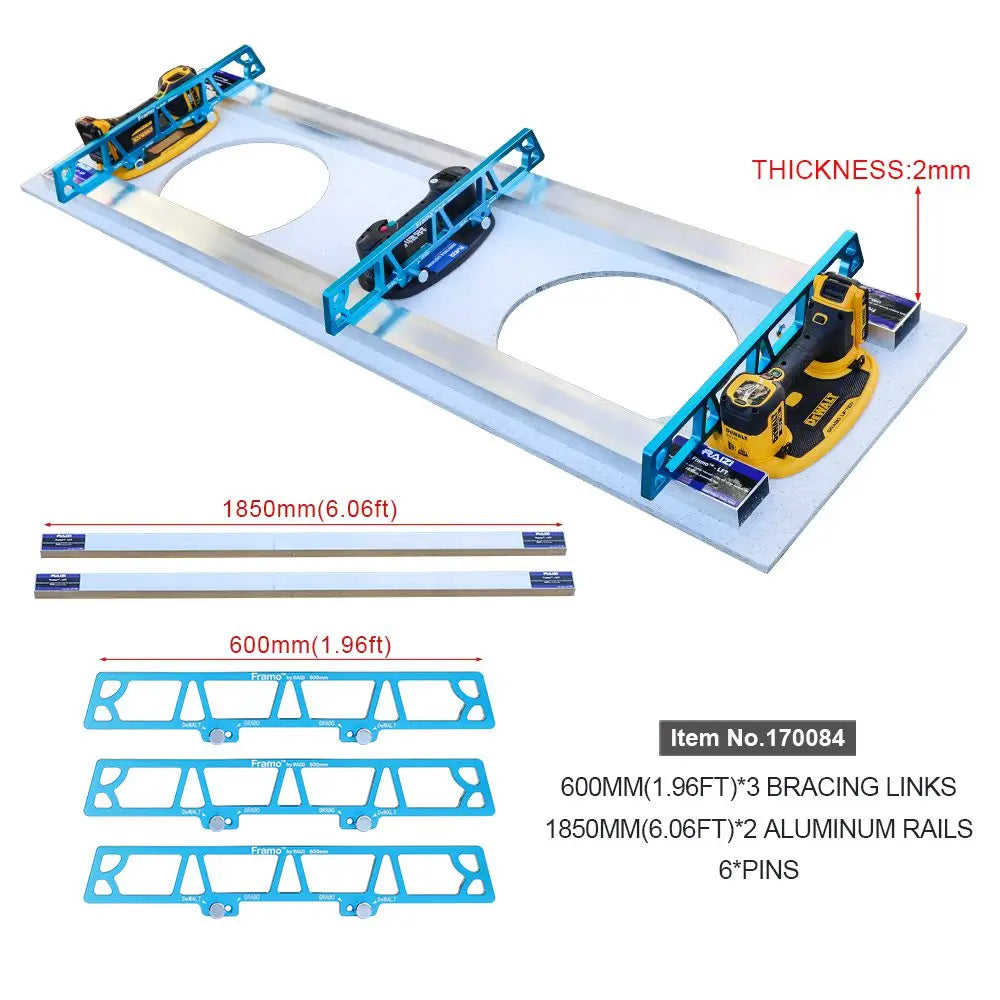 Raizi Framo HeavyDuty Slab Support System  Used  with Grabo  De Walt  Suction Cup Lifter  Sink Hole Saver(  USA Warehouse )