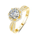 Shenzhen Jewelry Factory Engagement Party Gift Luxury 925 Sterling Silver 1.5 Carat Diamonds Mossanite Jewelry
