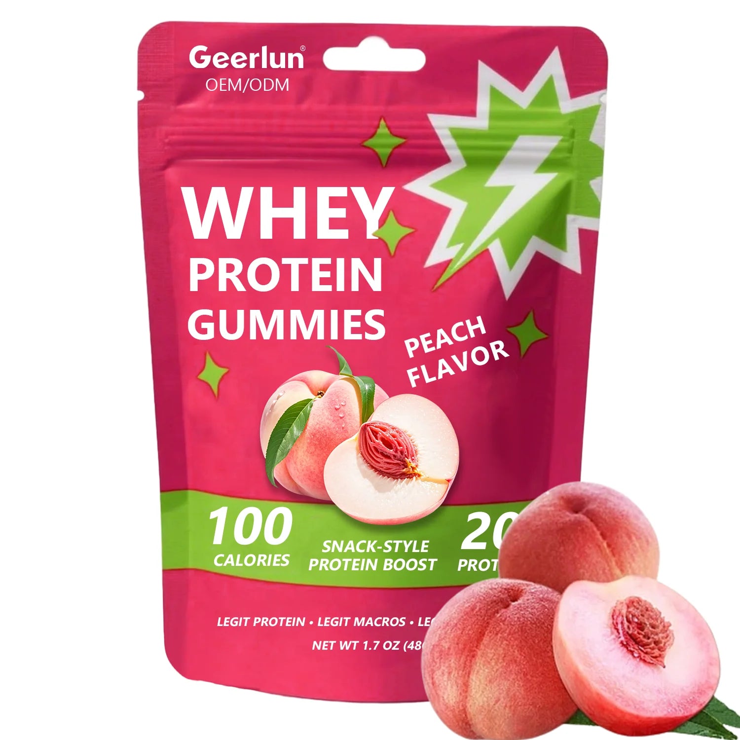 OEM Wholesale Whey Protein Gummy with Vitamins Sports Supplement Muscle Growth High Protein Energy Gummies