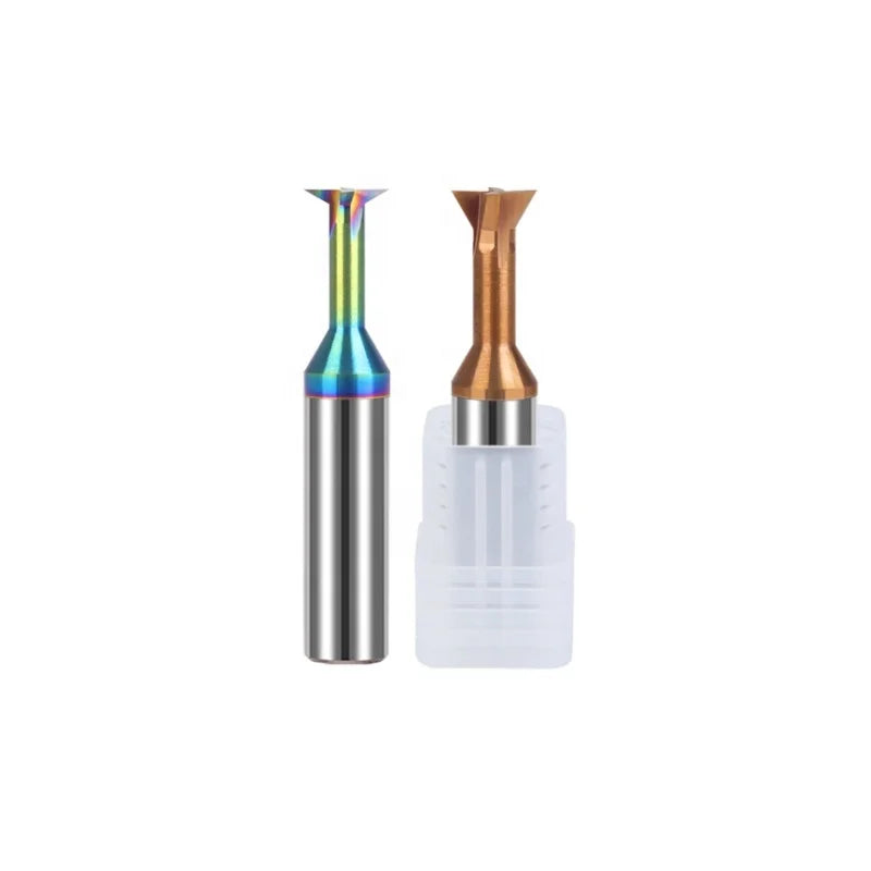 Carbide Dovetail Milling Cutter 30 45 60 75 Degree CNC Groove Tool Degree Blade Dovetail End Mill Cutter Chamfering Drill Bit