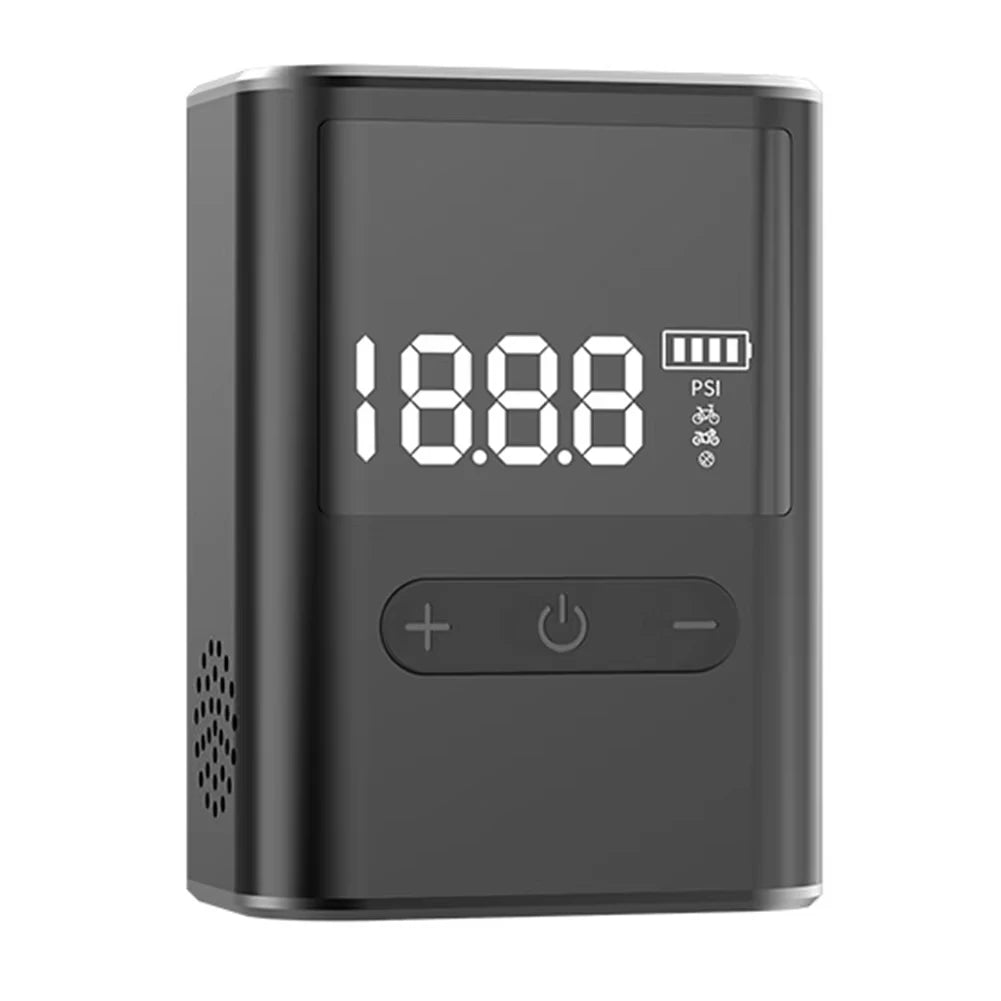 Aisye HT08 Portable Electric E-Bike Pump 100PSI Pressure Gauge ABS Aluminum Alloy Mini Hand Air Pump for Bicycle Scooter Road