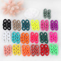 Simple Lovely Style Party Candy Color Earrings Link Chain Long U Shape Acrylic Drop Earrings for Women Girl