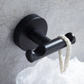 Factory Direct Sale Wall Mount Hook Hanger Kitchen Bathroom No Punching Black Stainless Steel Coat Hooks
