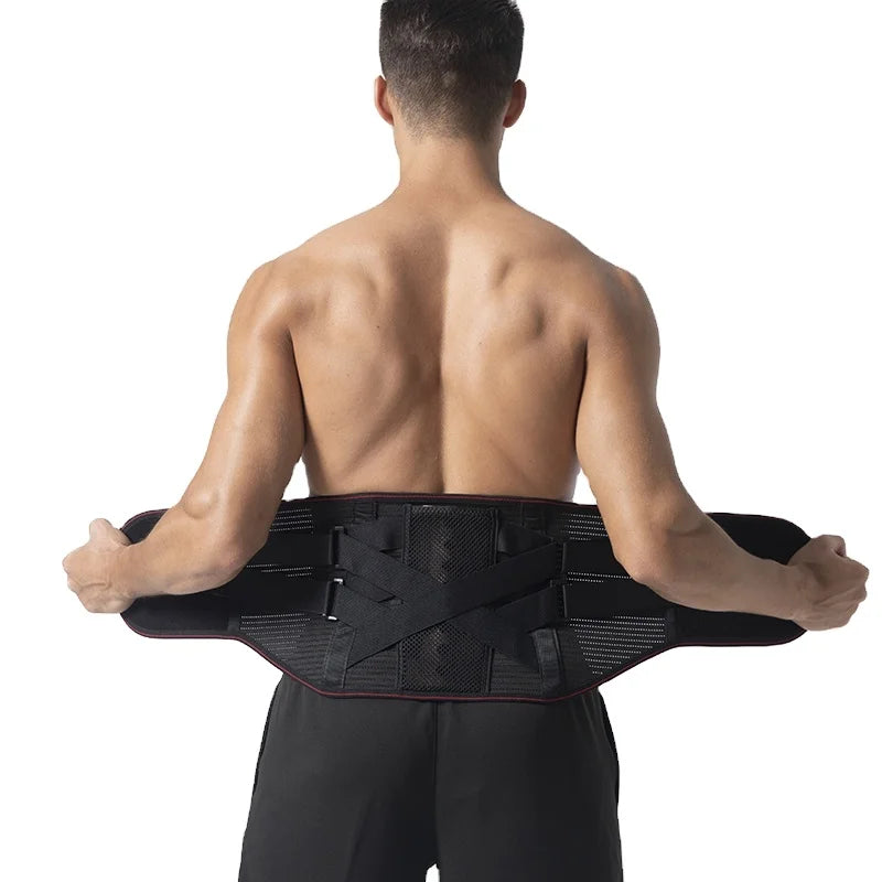 Hot Selling Elastic Back Traction Waist Trimmer Belt Adjustable Lumbar Support Brace Lower Back