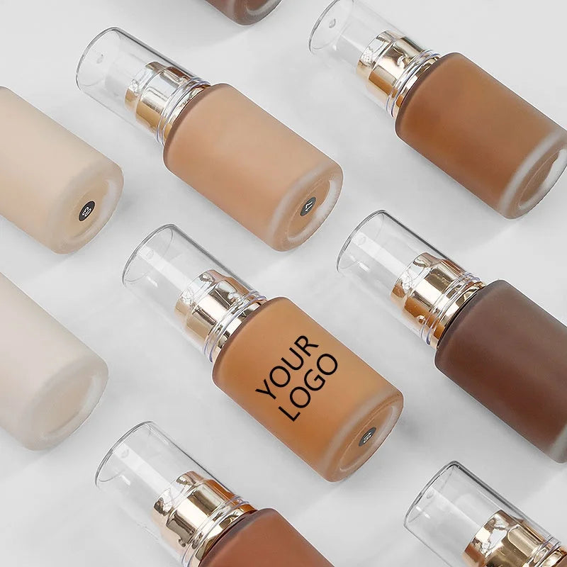 High Coverage Concealer Foundation Liquid Full Coverage Matte Longwear Cover Foundation Waterproof Sweatproof for Women