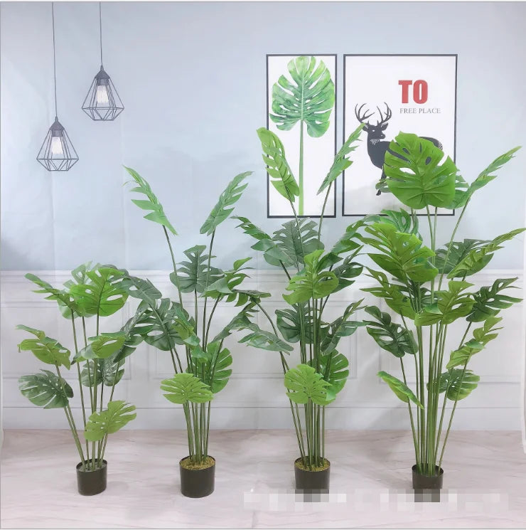 1.5m Monstera Albo Artificial Large Green Tree Durable Plastic Home Decorative Plant