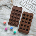 15 Cavity Mini Cup Chocolate Mold Non Stick Food Grade Silicone Mold for Candy Keto Fat Bomb Chocolate Peanut Butter