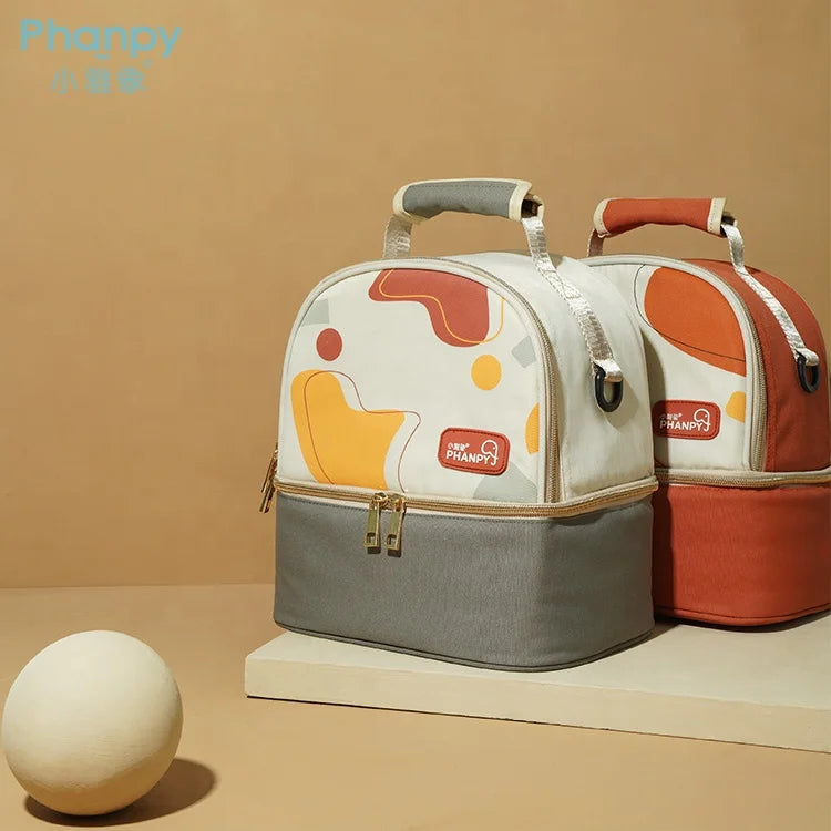 PH109207-1 Breast Milk Cooler Backpack Breastfeeding Bags Baby Insulation Lunch Bag Flower Bulk Buy From China