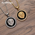 SN261 Gold Plated Hip Hop Pendant Stainless Steel Necklace with Rope Chain Lion Design Party Jewelry