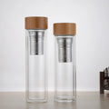 ROSY FX Factory Double Walled High Borosilicate Glass Tumbler Tea Infuser with Custom Logo Free Model M127 Factory Price