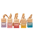Custom Square 8ml 10ml Car Air Fresheners Screen Printed Flat Liquid Hanging Glass Bottles with Pump Sprayer Fragrance