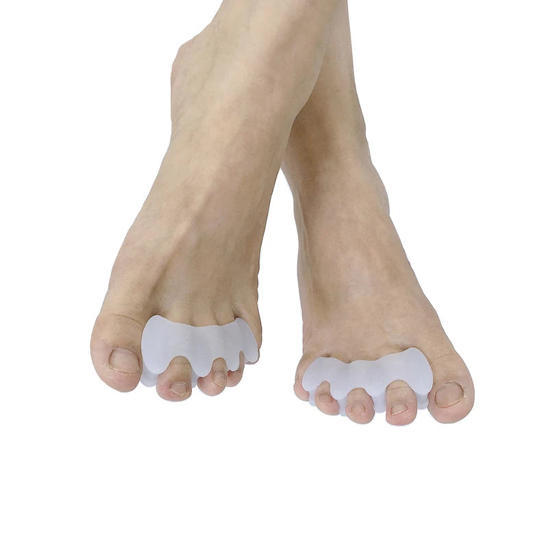 Toe Straighteners Used As Toe Spacers for Feet with Overlapping Toes