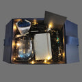 New Year Business Gift Set for Women Diamond Pen Card Bling Notebook Glass Bottle and Metal Spoon for Promotions