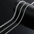 2023 Trending Jewelry and Accessories Solid 925 Sterling Silver Diamond Cut Oval Cable Chain for Men Women