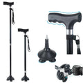 Aluminum Telescopic Crutch Old Man Walking Stick Price Travel Cane Four Legs Walking Stick for Old