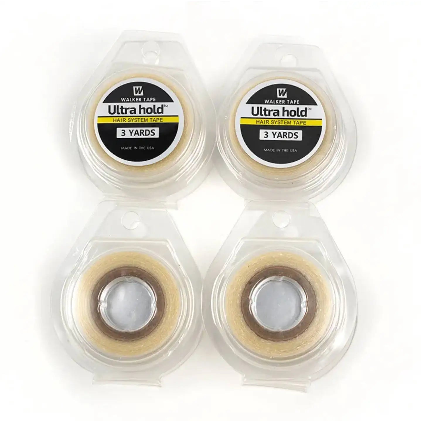 Walker White Tape for Grade 12a Ultra Hold Hair Double Sided Adhesives Tape Roll 3 /12/36 Yards for Toupee/ Lace Wigs