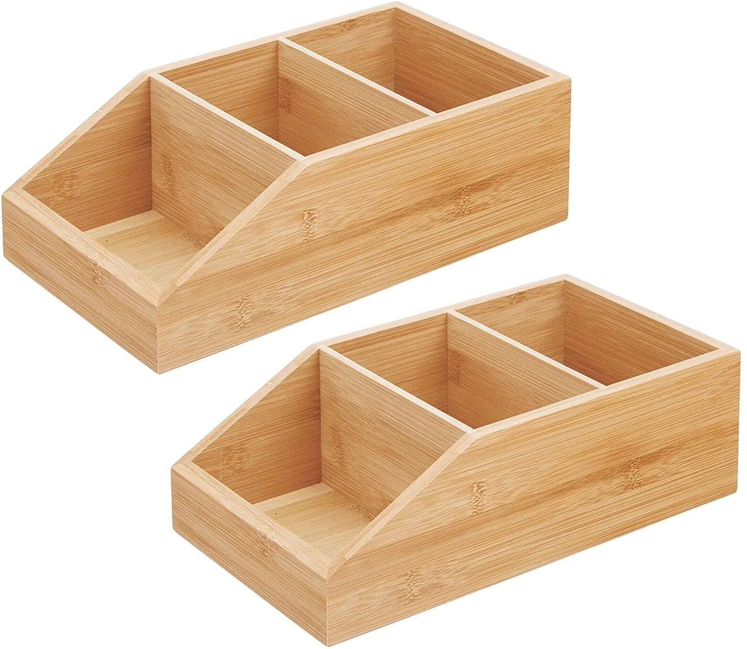 Stable Open Bamboo Storage Box for Kitchen and Bathroom Supplies Finish Open Box Coverless Storage Bin