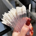 Colorful Handle Makeup Applicator Golss Tube Disposable Lip Brush 50 Pieces/Bag Disposable Lip Scrub Brush