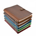 Vintage Genuine Leather Budget Binder Notebooks Custom Printing A5 Planners Stationery Diary Journals
