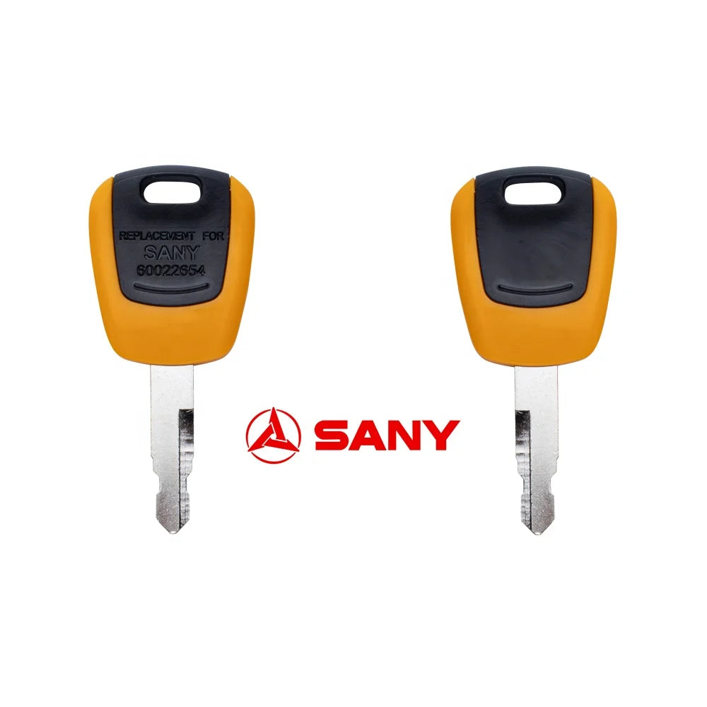 Colorful Plastic Cap Metal Sany Excavator Key 60022654