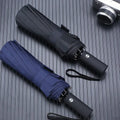 23 Inch Automatic Windproof Umbrella with Custom Logo Printing Portable Travel Folding Rain Regenschirm Strong Windproof Design