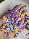 Night Starry Sky Star Moon With Pearls Polymer Clay Slices Sprinkles for Slime Accessories Diy Crafts Shaker Decoration