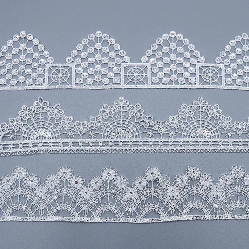 Factory Direct Selling Premium Bridal Lace 100% Polyester Decorative Water Soluble Lace Trim for Clothing