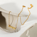 Lateefah New Arrival Exquisite 18K Gold Stainless Steel Mother's Day Gift "mama" Letter Necklace
