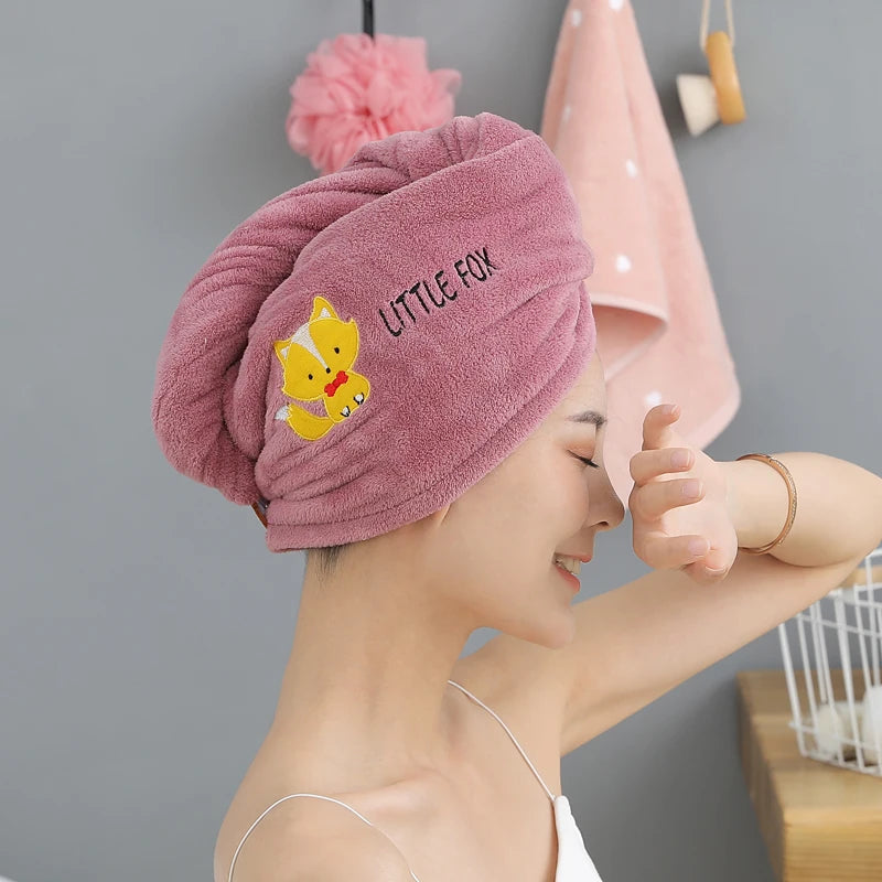 Customized  Microfiber Hair Towel Wraps for Women Personalized Hair Wrap Super Absorbent Fast Dry Soft Turban Hair Drying Towel