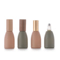 New Design Steel Roller Ball Essential Oil Cosmetic Packaging 10ml Glass Perfume Roll on Bottles With Walnut Wood Cover