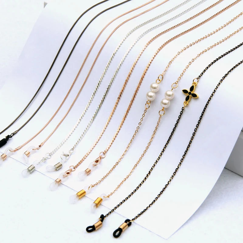 Factory Price Sunglass Cords Gemestines Beaded Pearl Eyewear Strap Chain for Women and Men