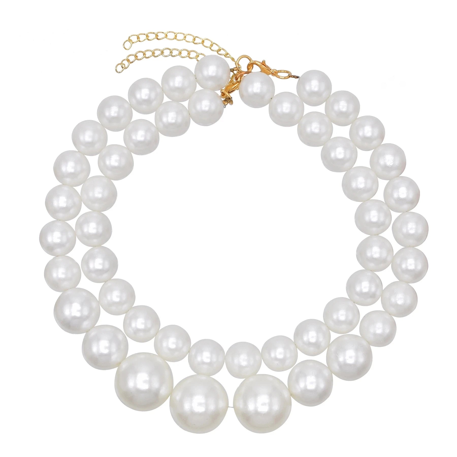 2 Pieces Pearl Women Necklace Set Baroque Wedding Party Statement Necklace Buy One Got 2