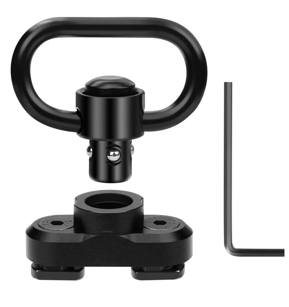 Outdoor Hunting Accessories Tactical QD Quick Detach Release Loop Heavy Push Button 1.25" Inches QD Sling Swivels