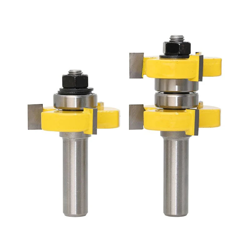 2pcs 1/2 Inch Shank Carbide Teeth Grooving Milling Cutter Woodworking Router Slotting Bits for Furniture Manufacture Tools