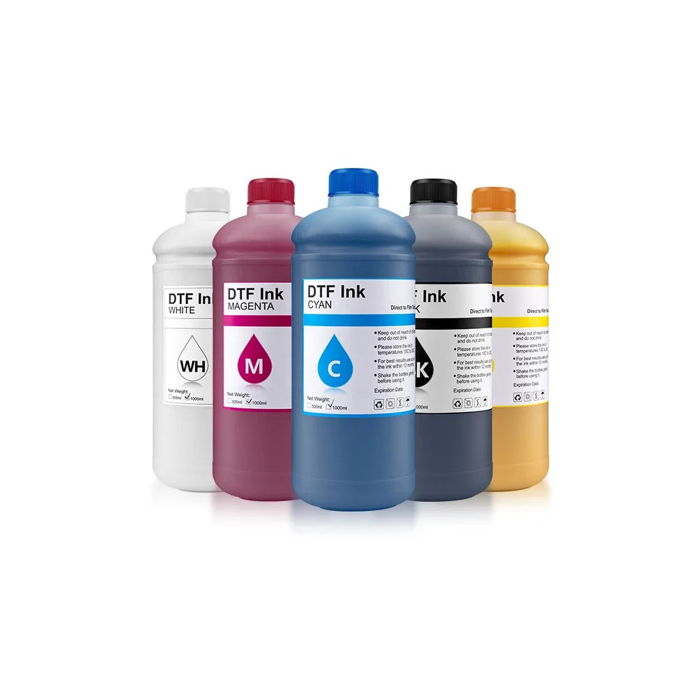 Ocbestjet Manufacturer 1000ML Non Sediment White Ink DTF Tinta Pigment Ink for Epson XP600 L1800 L805 DX5 4720 I3200 Printer