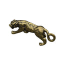 Brass Zodiac Tiger Animal Keychain Copper Shouting Beast Car Keyring Handmade Craft Bronze Forest King Bag Hanging Pendant Gifts