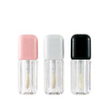 Big Brush Cute Square Lip Gloss Wand Tube Container Custom 6ml Clear Lipgloss Tubes Glaze Oil Bottle With Big Doe Applicator