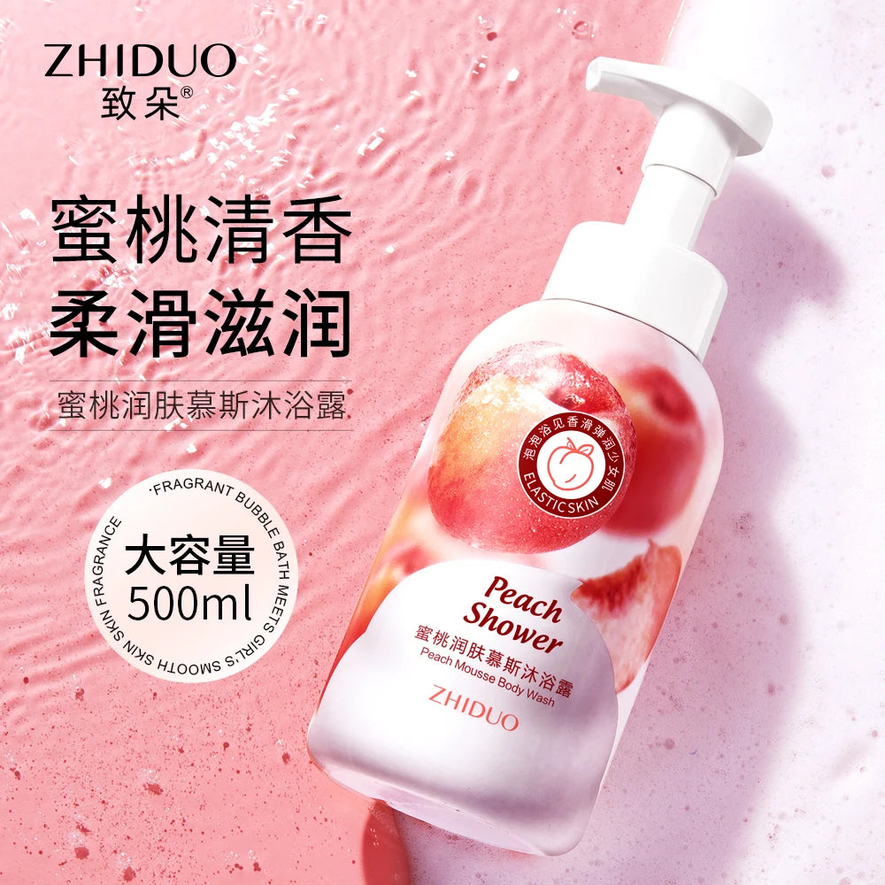 OEM ODM Private Label ZHIDUO Different Fragrance Moisturizing Smooth Tender Skin Whitening Hotel Shower Gel