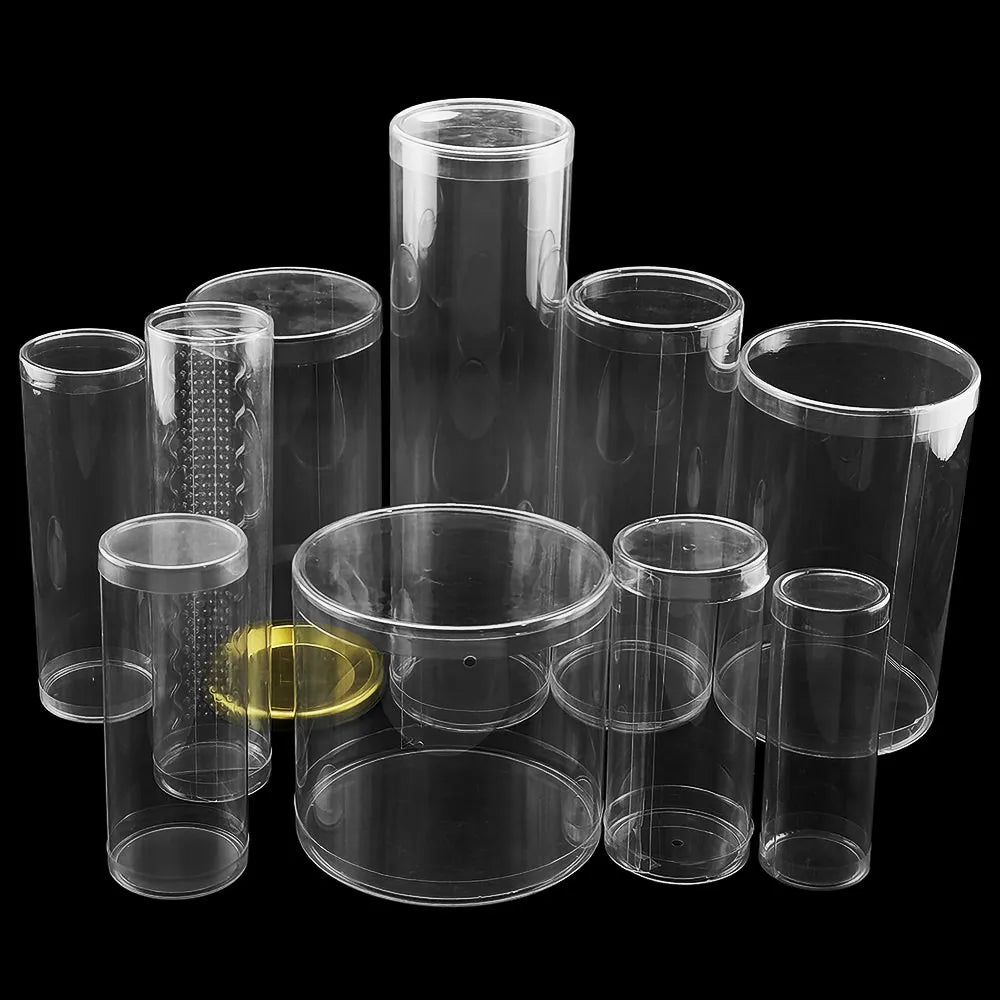 PVC Cylinder High Transparent Plastic Bucket Pet Cylinder Packaging Candy Jar Toy Gift Box