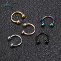 Circular Horseshoe & Septum Ring Fashionable Stainless Steel Nose Hoops and Tragus Piercing Jewelry for Men and Women for Gift