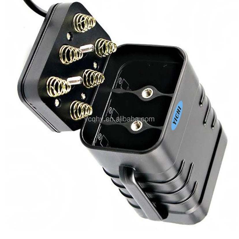 QHY QH-8.4 6 Section 18650 Battery Box Cable USBDC8.4v/12V Output Outdoor Waterproof ABS Red/Blue/Black Empty Battery Box