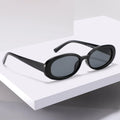 CONCHEN Fashion Trendy New Design Vintage Sun Glasses Small Oval Lens Fashion Black Plastic Cheap Sunglasses Women Custom Logo