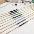 Fashion Adjustable Simple Gemstone Faceted 4mm Green Jade Stone Bead Bracelet Thin Stainless Steel Chain Bead Bracelet