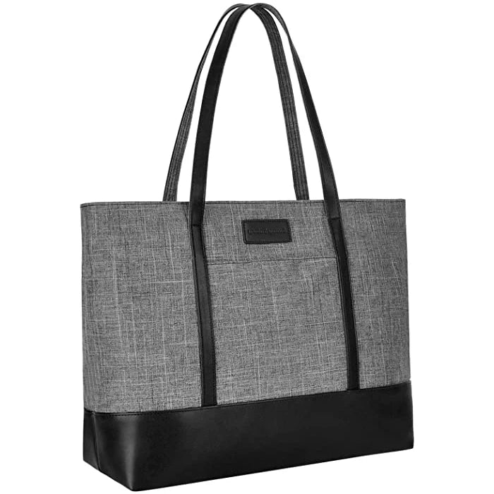 Women's Water-Resistant Nylon Laptop Tote Bag 15.6-17 Inches College & Teacher Supplies for Work & School