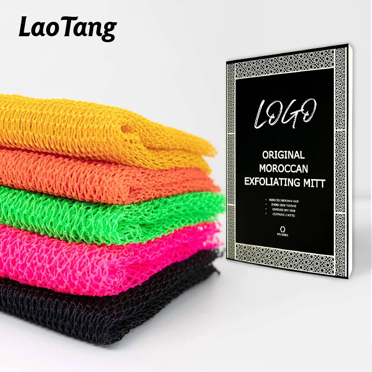 Nylon African Long Net Exfoliating Bath Sponge Simple Style Daily Use Shower Scrubber Back for Women Men Smooth Skin Belt