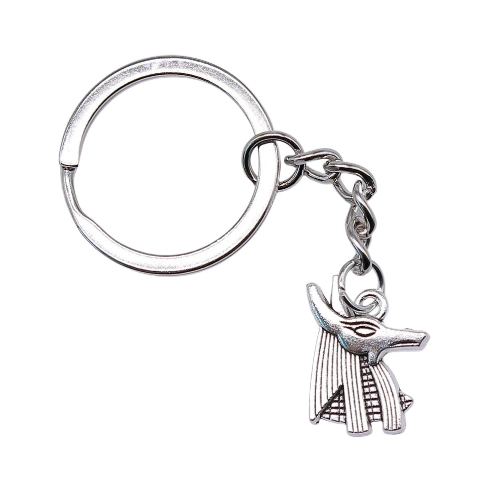 21x16mm Antique Silver Plated Antique Bronze Plated Ancient Egyptian God of Death Anubis Key Chain Souvenirs Gift P1-ABD-C10466