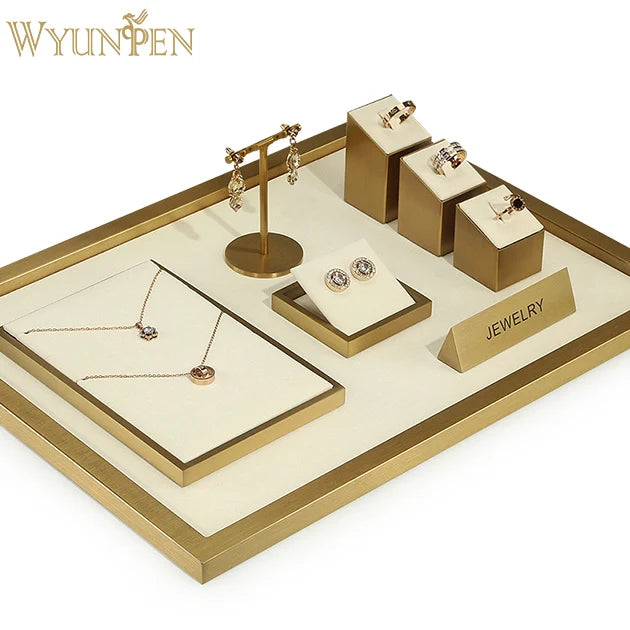 WYPNew Fashion Custom MetalJewellery Window Display Stand Ring Earrings Bracelet Necklace WatchJewelry Display Set